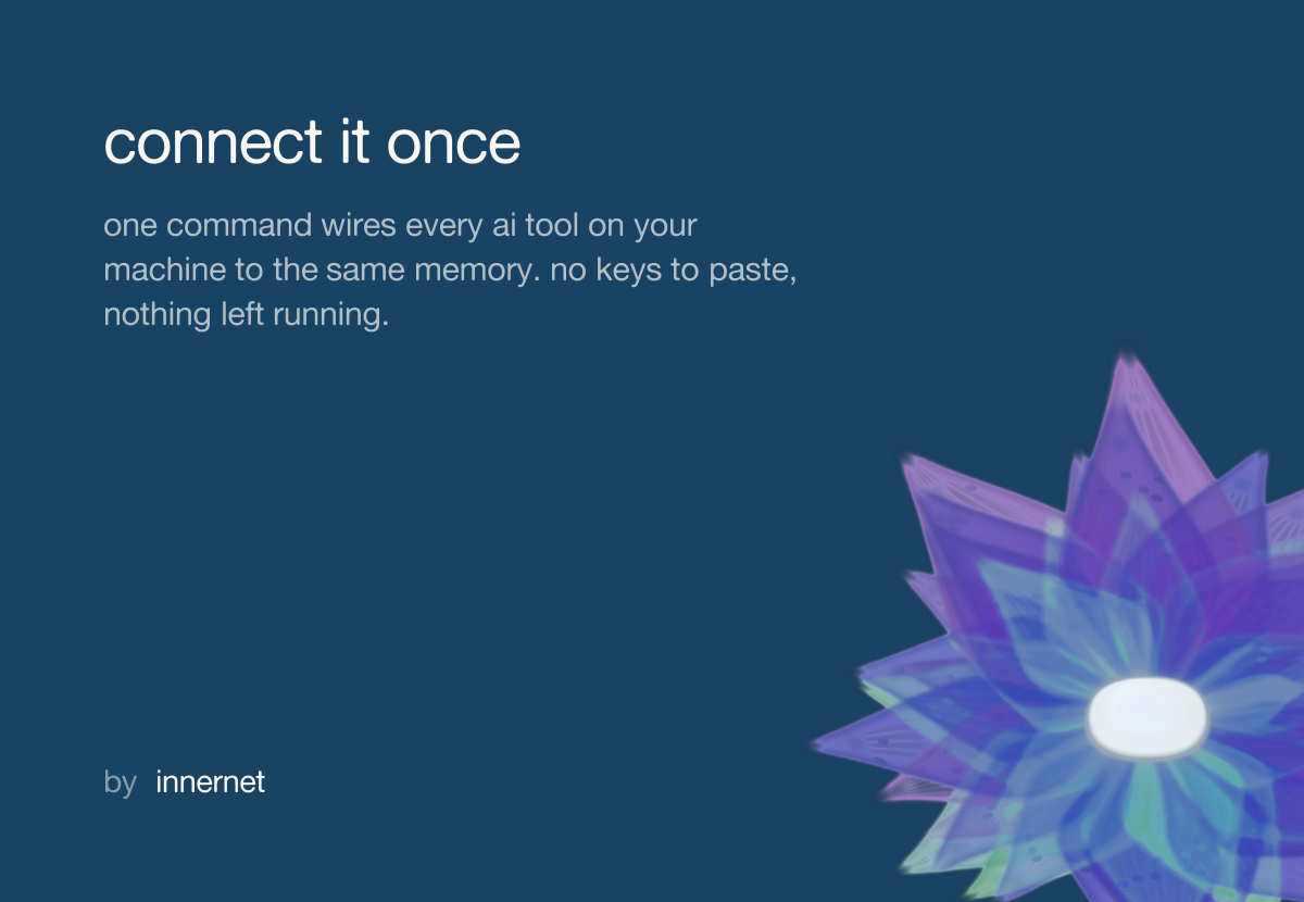 connect it once