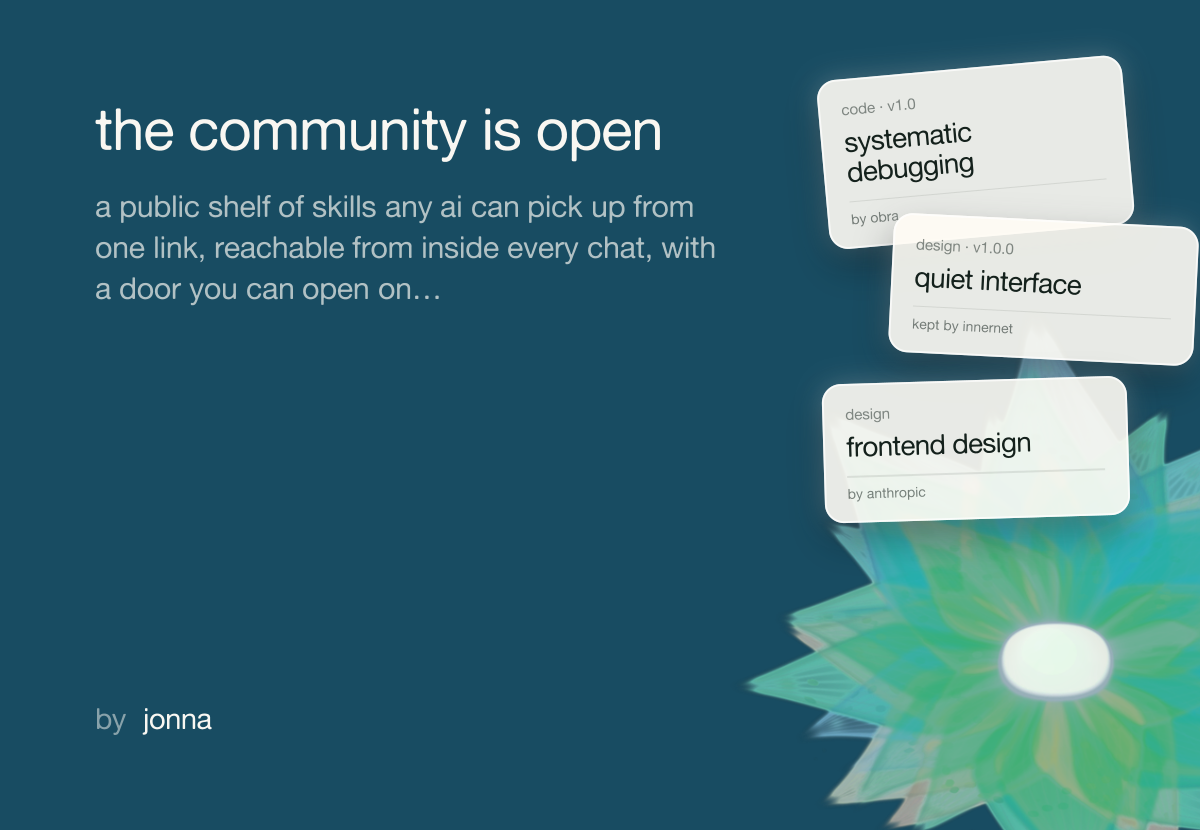 the community is open